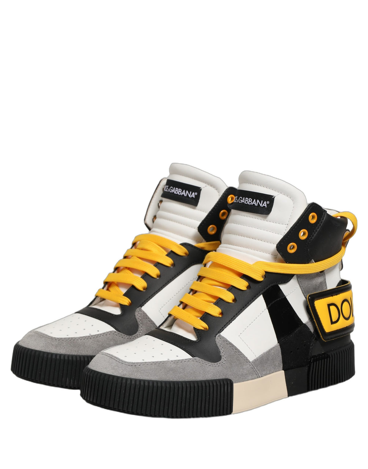 Baskets Dolce & Gabbana homme montantes en cuir de veau multicolore – MV8744