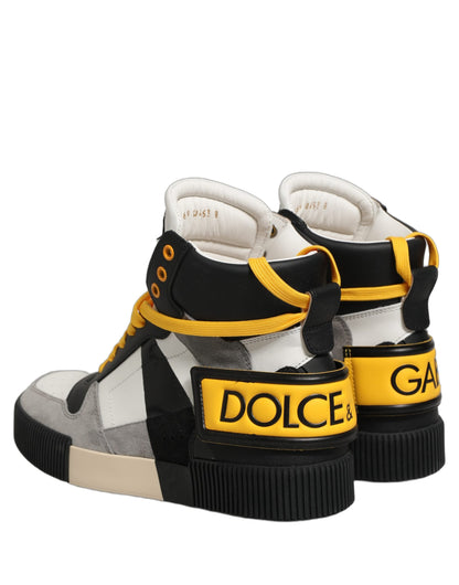 Baskets Dolce & Gabbana homme montantes en cuir de veau multicolore – MV8744