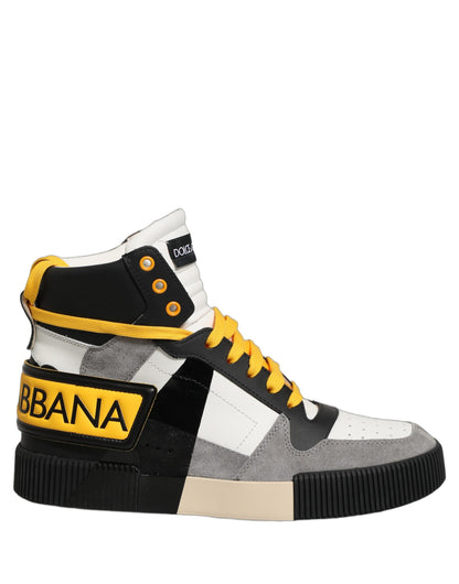 Baskets Dolce & Gabbana homme montantes en cuir de veau multicolore – MV8744