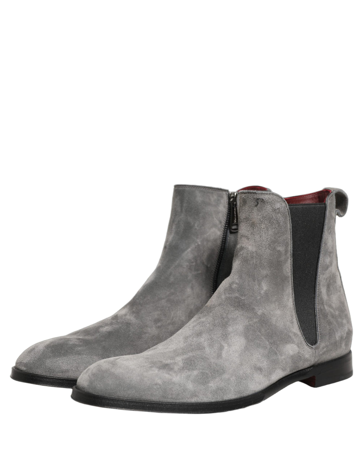 Bottines Dolce & Gabbana homme Chelsea en cuir suédé gris – MV8748