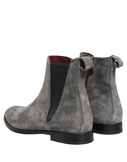 Bottines Dolce & Gabbana homme Chelsea en cuir suédé gris – MV8748