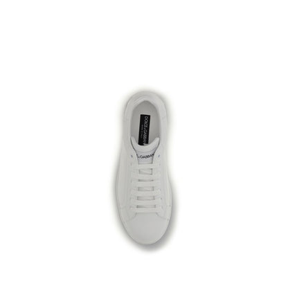 Baskets Dolce & Gabbana homme Portofino en cuir de veau blanc – DO-CS1772A106580001