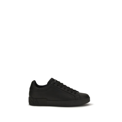 Baskets Dolce & Gabbana homme Portofino en cuir de veau noir – DO-CS1772A106580999
