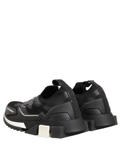 Baskets Dolce & Gabbana femme Sorrento slip-on en polyester noir et blanc – LA13481