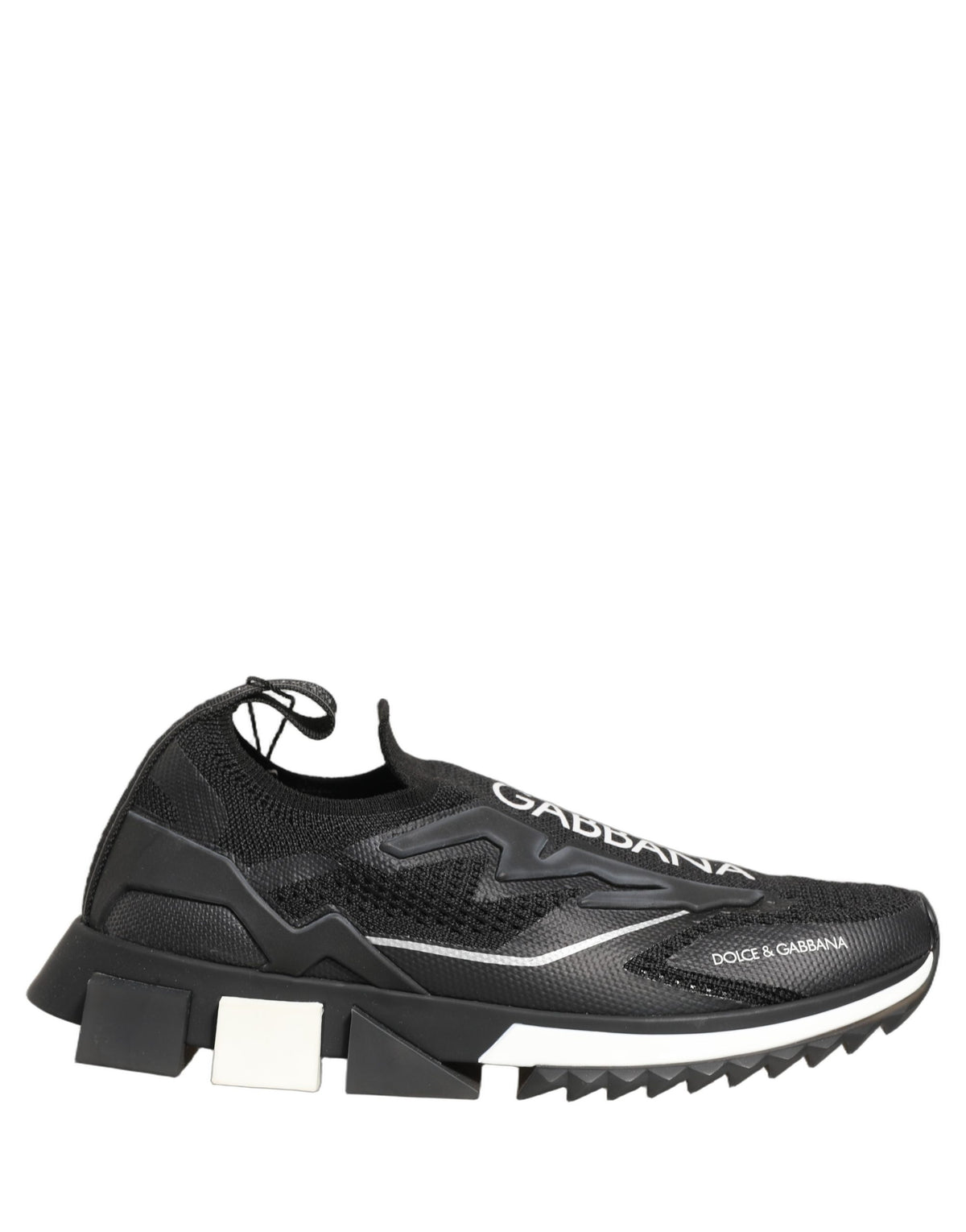 Baskets Dolce & Gabbana femme Sorrento slip-on en polyester noir et blanc – LA13481