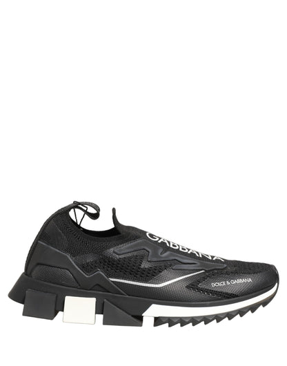 Baskets Dolce & Gabbana femme Sorrento slip-on en polyester noir et blanc – LA13481