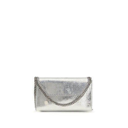 Stella McCartney – Sac Épaule Falabella Tissu Métallique Argenté | Chaîne Signature | AW26 | Femme