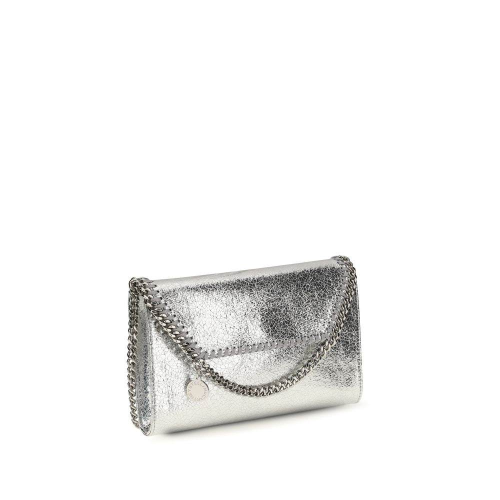Stella McCartney – Sac Épaule Falabella Tissu Métallique Argenté | Chaîne Signature | AW26 | Femme