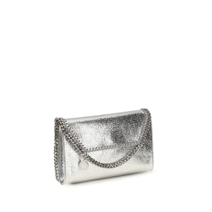 Stella McCartney – Sac Épaule Falabella Tissu Métallique Argenté | Chaîne Signature | AW26 | Femme