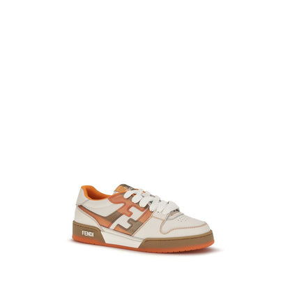 Fendi – Sneakers Match en Cuir Grainé | Logo FF Semi-Transparent | Collection AW26