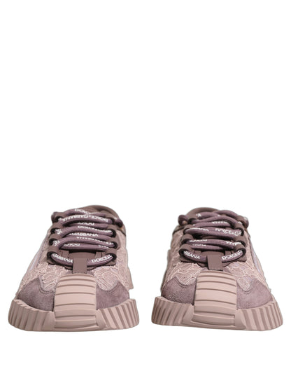 Baskets Dolce & Gabbana femme NS1 en matières mixtes rose – LA13420