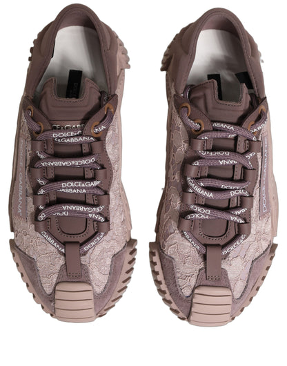 Baskets Dolce & Gabbana femme NS1 en matières mixtes rose – LA13420