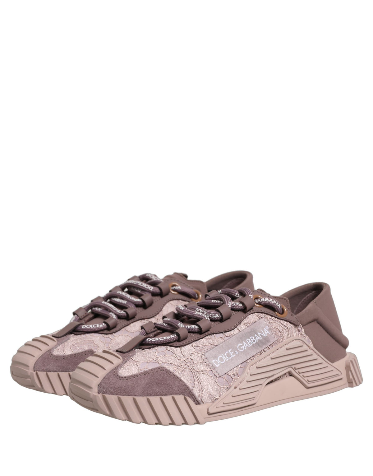 Baskets Dolce & Gabbana femme NS1 en matières mixtes rose – LA13420