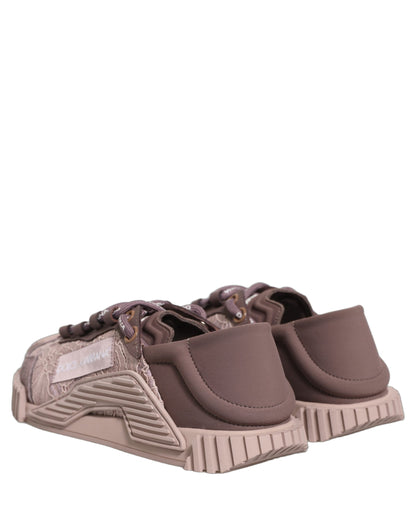 Baskets Dolce & Gabbana femme NS1 en matières mixtes rose – LA13420