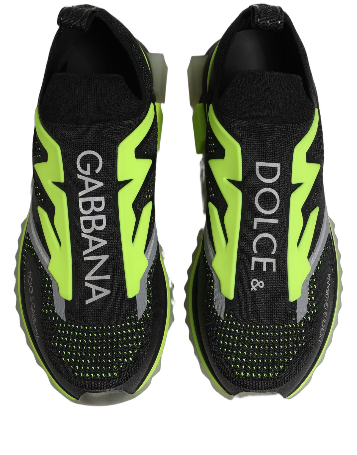 Baskets Dolce & Gabbana homme Sorrento slip-on en polyester noir et vert – MV8959