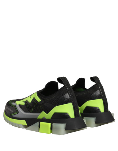 Baskets Dolce & Gabbana homme Sorrento slip-on en polyester noir et vert – MV8959