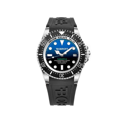 Bobroff Black Rubber Sport Watch