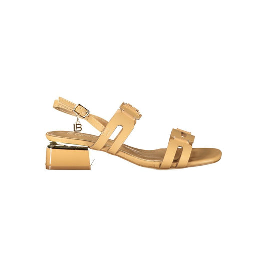 Laura Biagiotti Beige Polyurethane Women Sandal