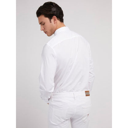 Guess Jeans Chemise Blanche en Coton – Homme | Coupe Élégante