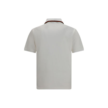 Gucci White Cotton Polo Shirt