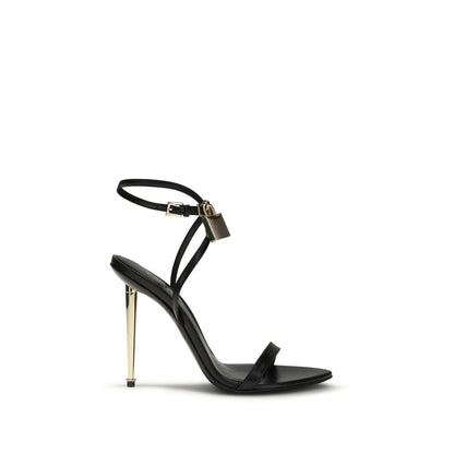 Tom Ford Padlock Pointy Naked Sandals – Chevreau Noir | Femme AW26