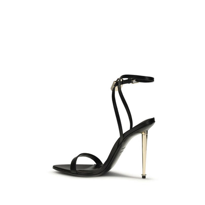 Tom Ford Padlock Pointy Naked Sandals – Chevreau Noir | Femme AW26