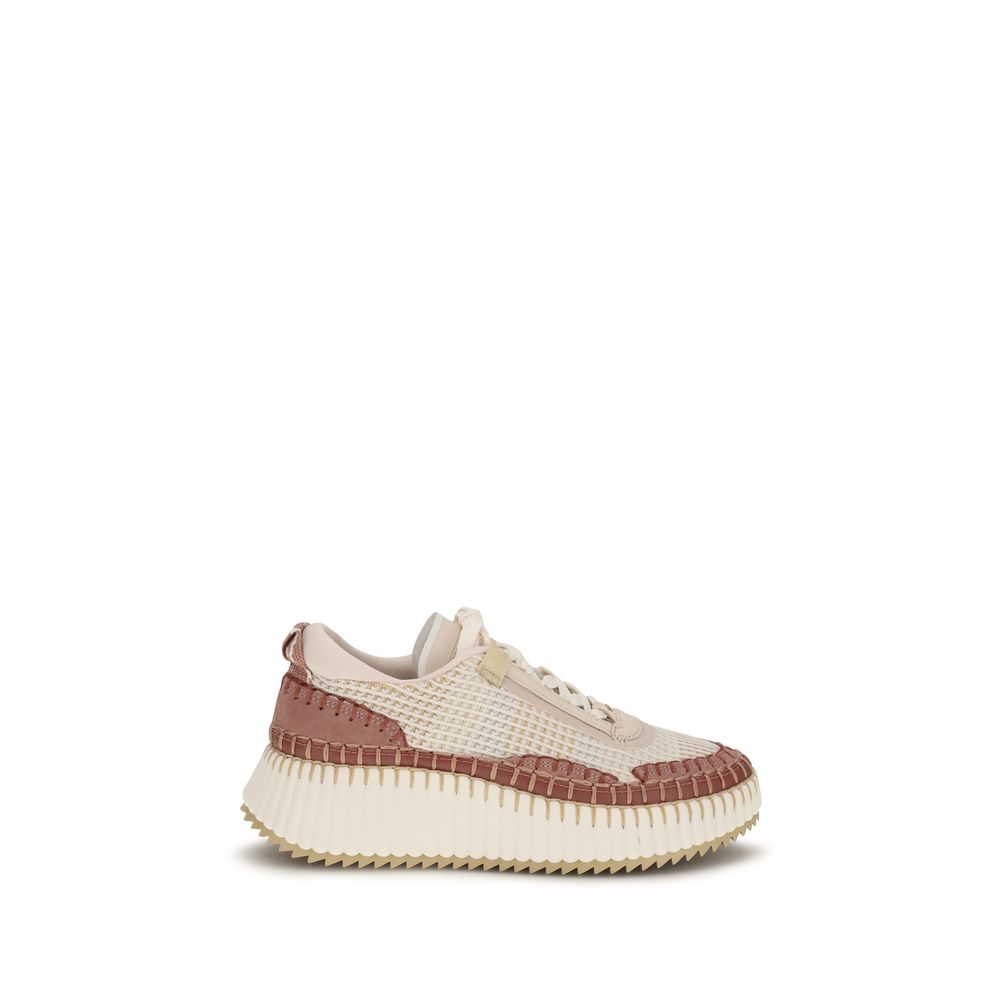 Chloé Beige Synthetic Athletic Sneakers