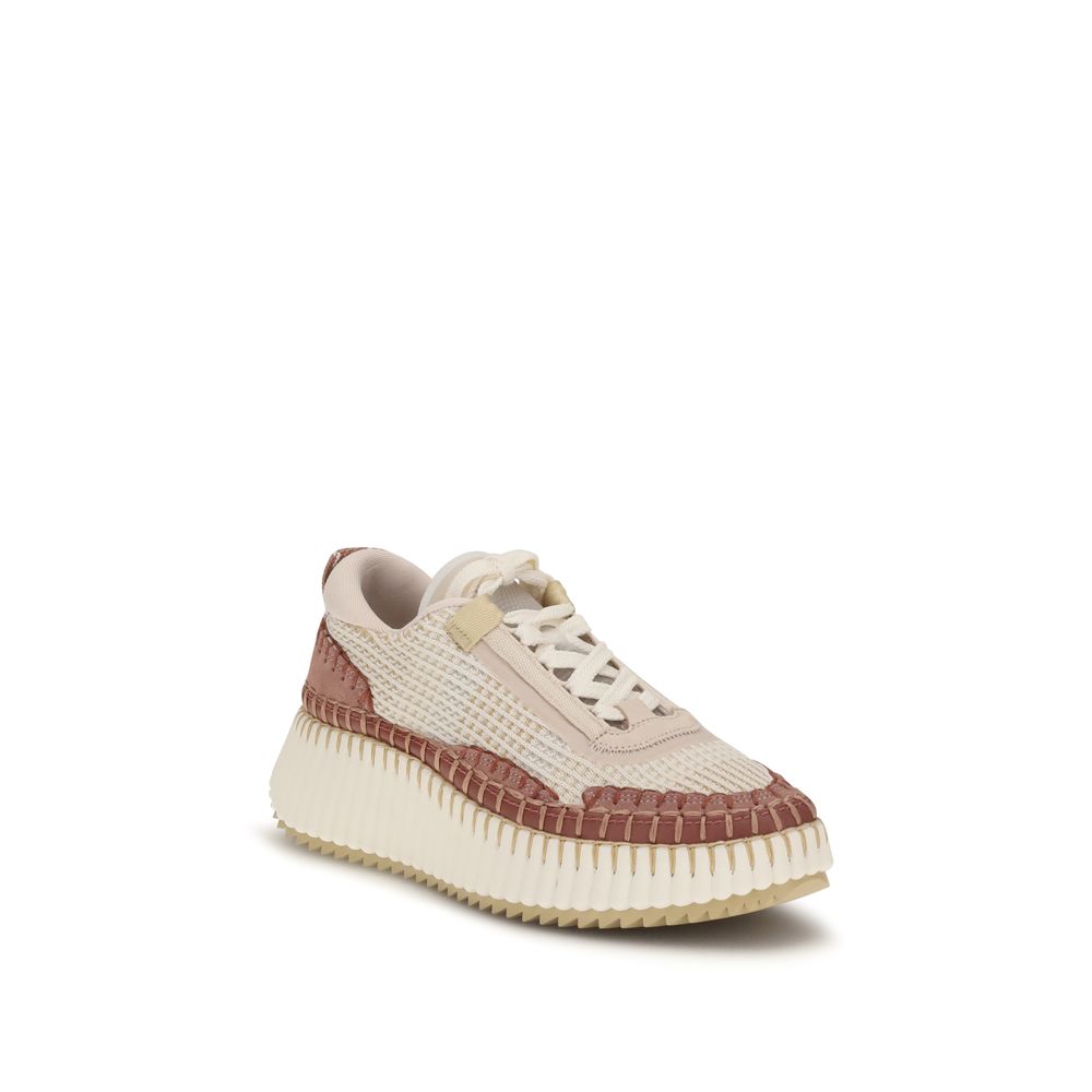 Chloé Beige Synthetic Athletic Sneakers