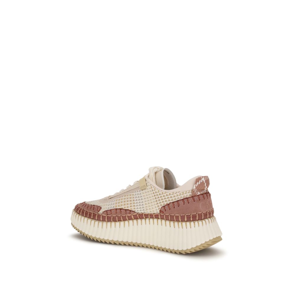 Chloé Beige Synthetic Athletic Sneakers