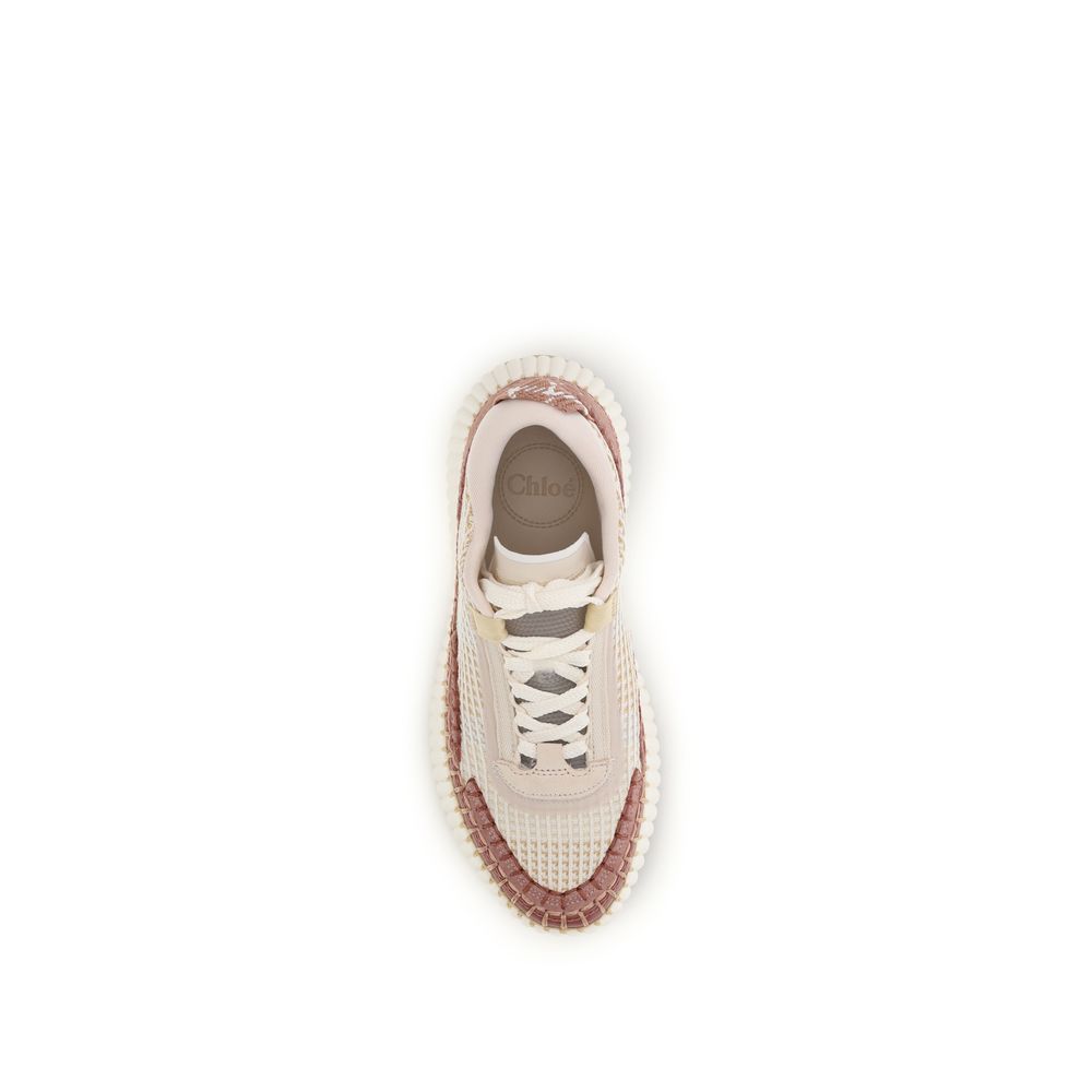 Chloé Beige Synthetic Athletic Sneakers