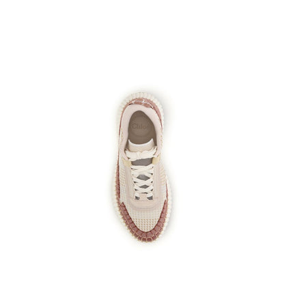 Chloé Beige Synthetic Athletic Sneakers
