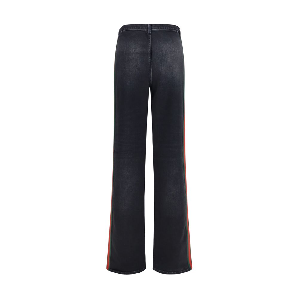 Jean Gucci femme Web en coton noir – GU-875834XDDIL1000