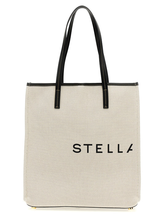 Stella McCartney Tote Bag – Canvas VEGEA, Logo Print, Beige