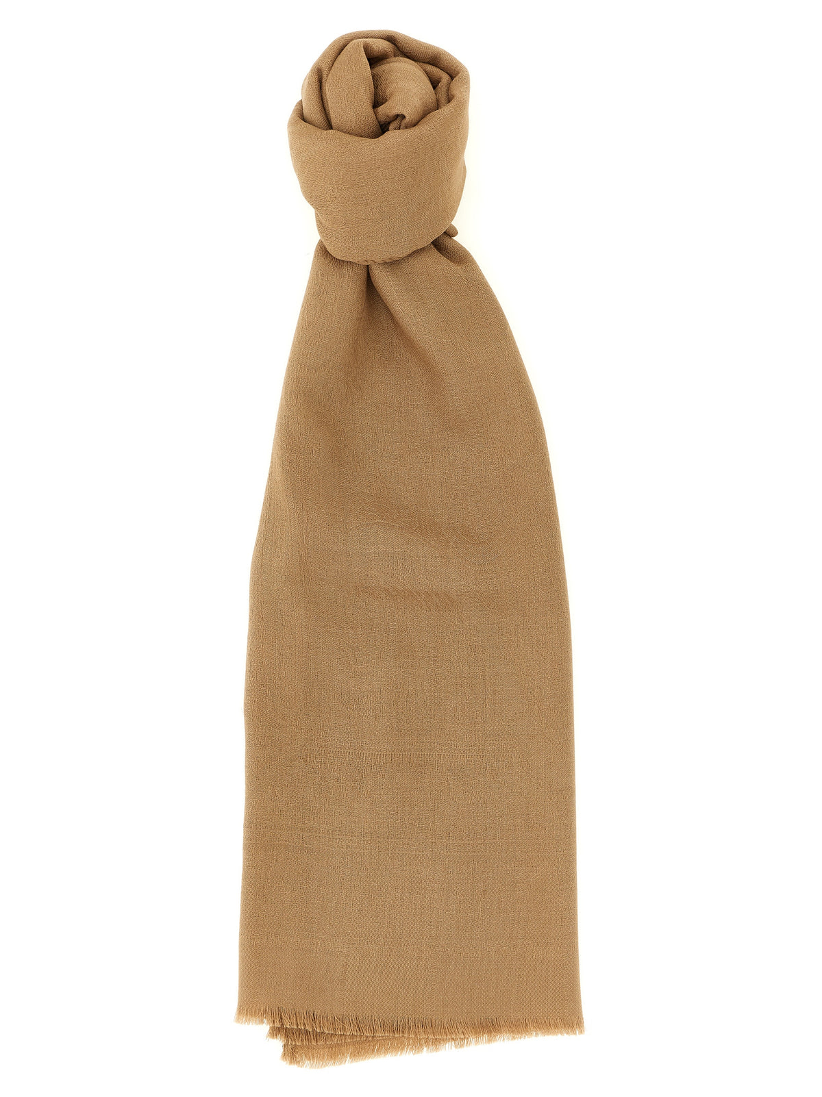 Écharpe Max Mara femme MxaPalmeti en laine et soie marron – MA330958BM