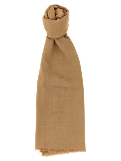 Écharpe Max Mara femme MxaPalmeti en laine et soie marron – MA330958BM