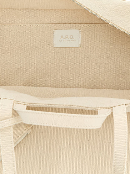 A.P.C. Beige Cotton Tote Bag