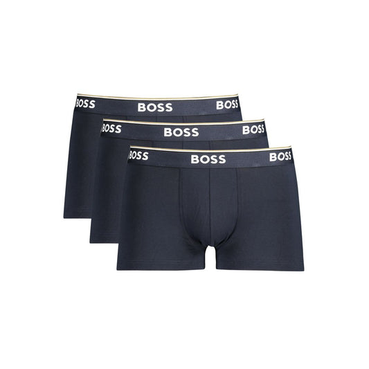 Hugo Boss Boxer Briefs Homme – Tri-Pack Coton, Bleu