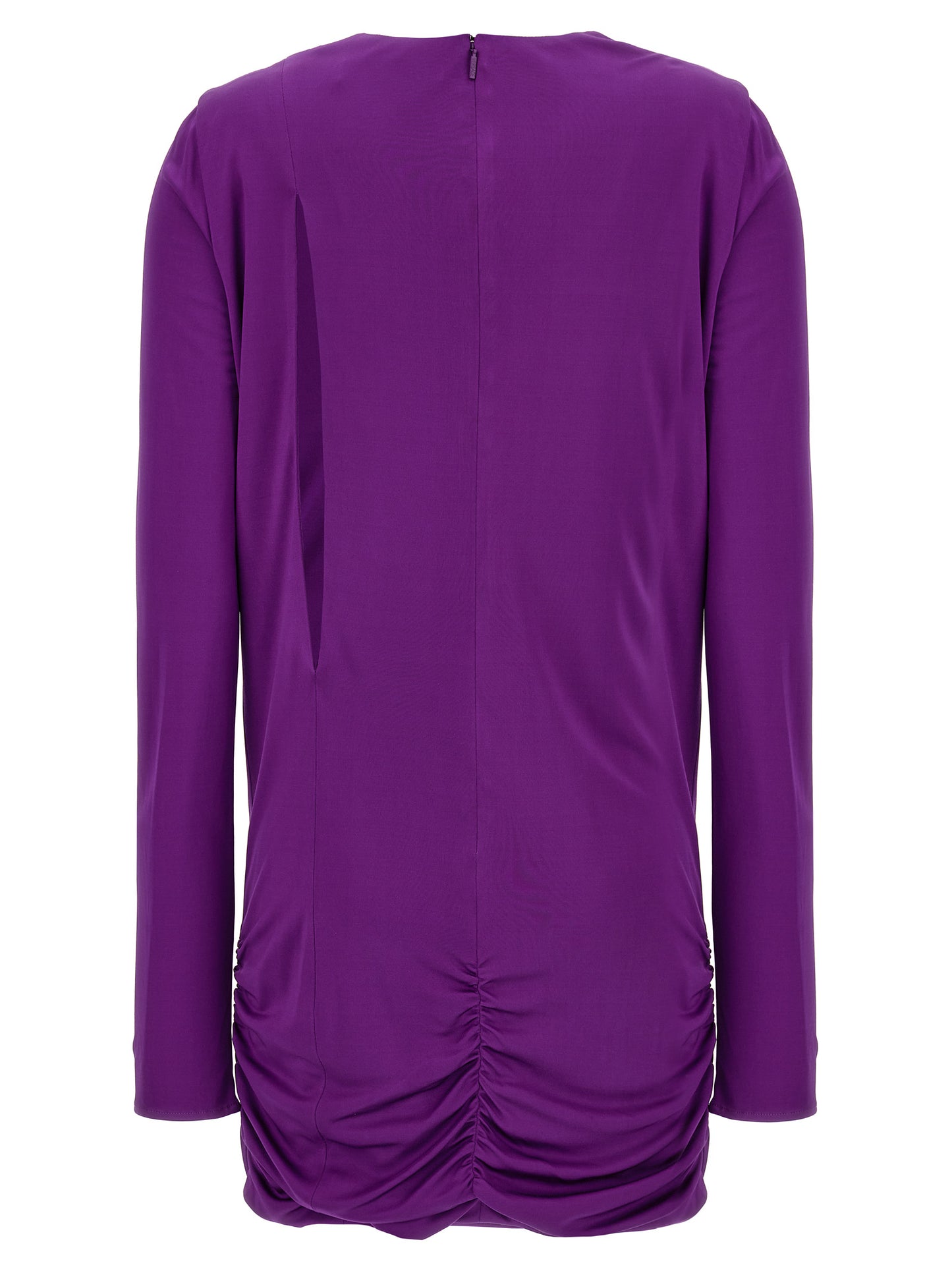 Versace Robe Jersey Manches Longues – Cut-Out & Drapé, Violet