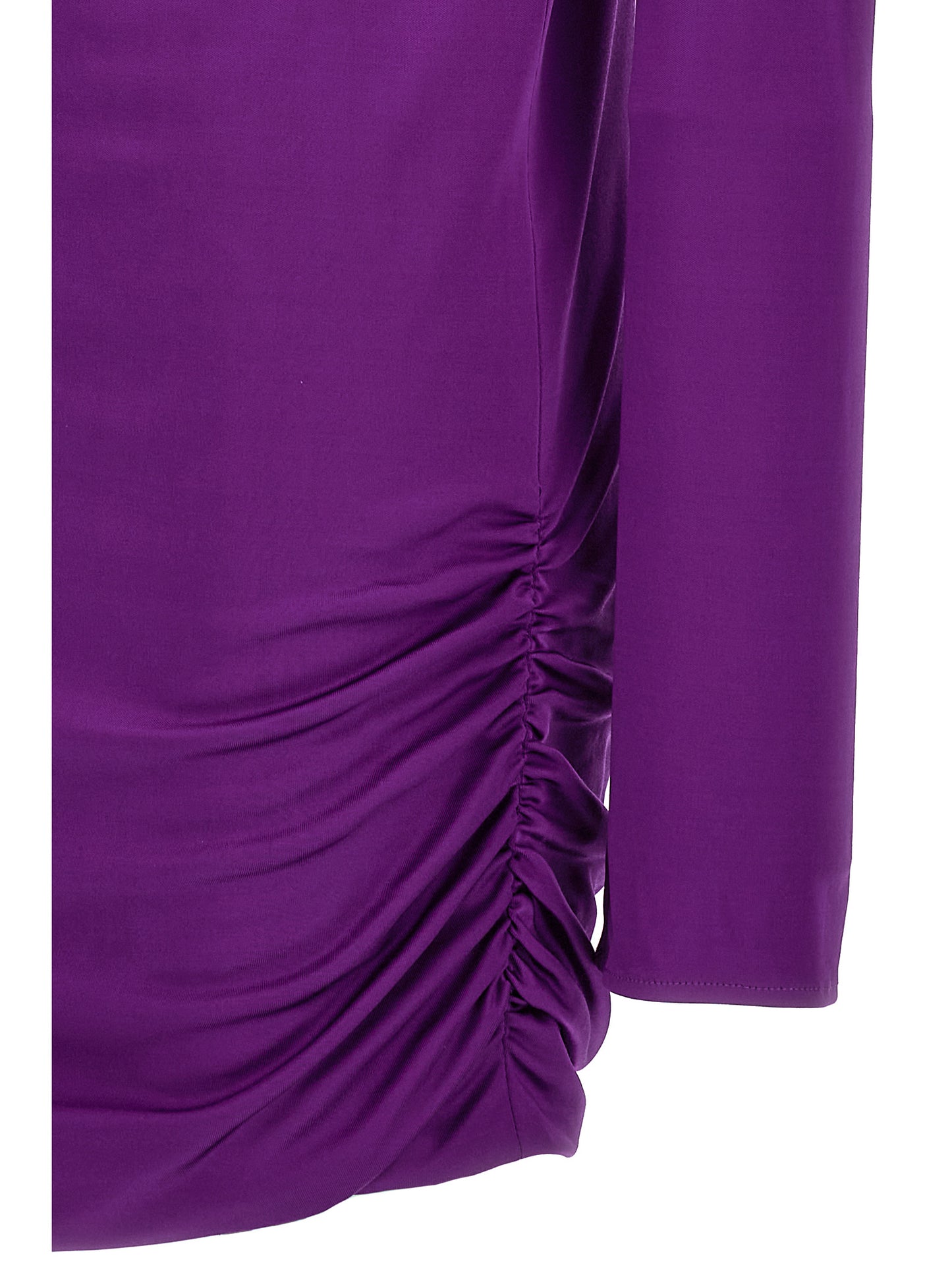 Versace Robe Jersey Manches Longues – Cut-Out & Drapé, Violet