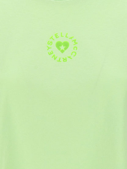 Stella McCartney T-Shirt Iconic Mini Heart – Coton Bio, Vert
