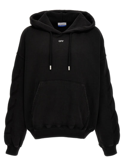 Sweat à capuche Off-White homme Matthew en coton gris – OF-279715