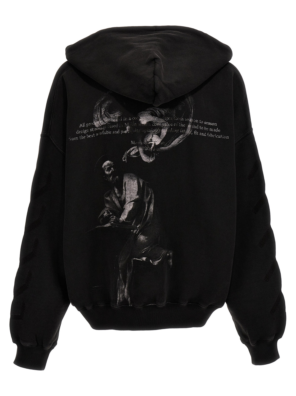 Sweat à capuche Off-White homme Matthew en coton gris – OF-279715