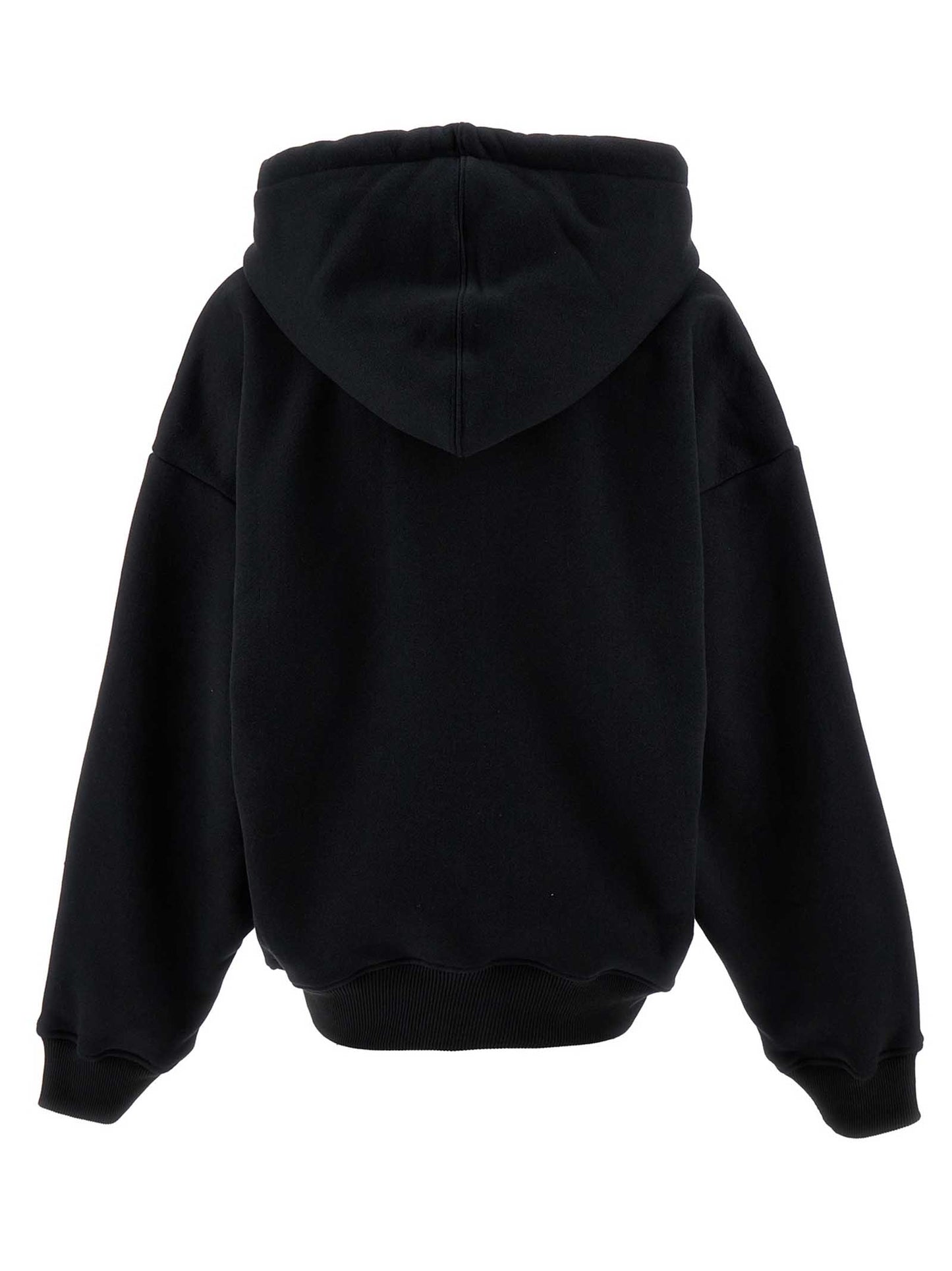 Off-White Hoodie Femme – Off Stamp Logo, Coton, Noir