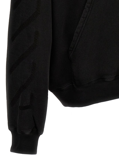 Sweat à capuche Off-White homme Matthew en coton gris – OF-279715