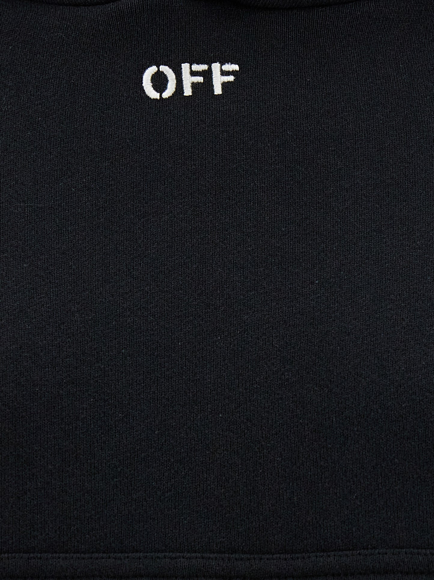 Off-White Hoodie Femme – Off Stamp Logo, Coton, Noir