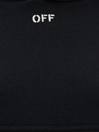 Off-White Hoodie Femme – Off Stamp Logo, Coton, Noir