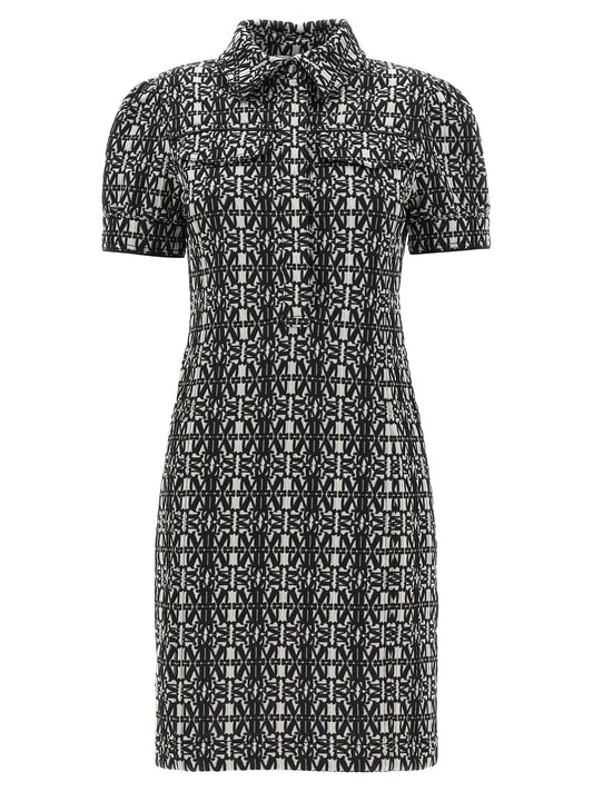 Max Mara Bicolor Polyester Short Dress