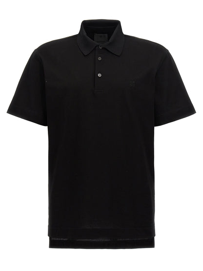 Givenchy Black Cotton Polo Shirt