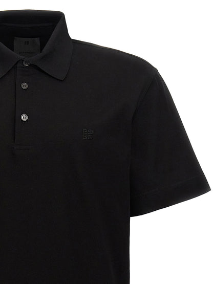 Givenchy Black Cotton Polo Shirt