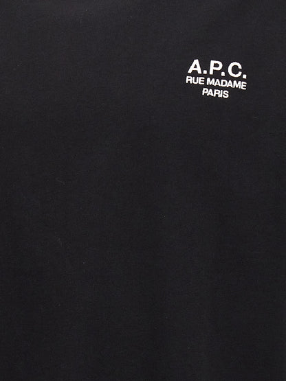 A.P.C. Black Cotton T-Shirt